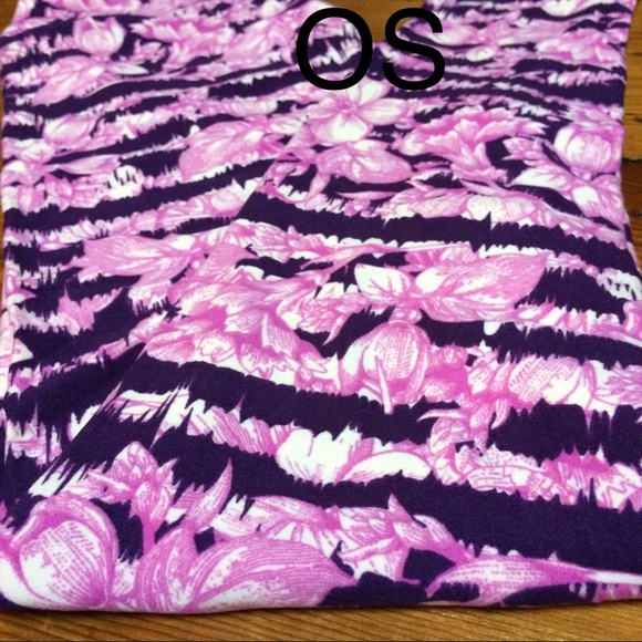 LuLaRoe Pants - GORGEOUS Lularoe OS pink/purple floral leggings!